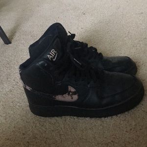 Black Nike Air Force 1s